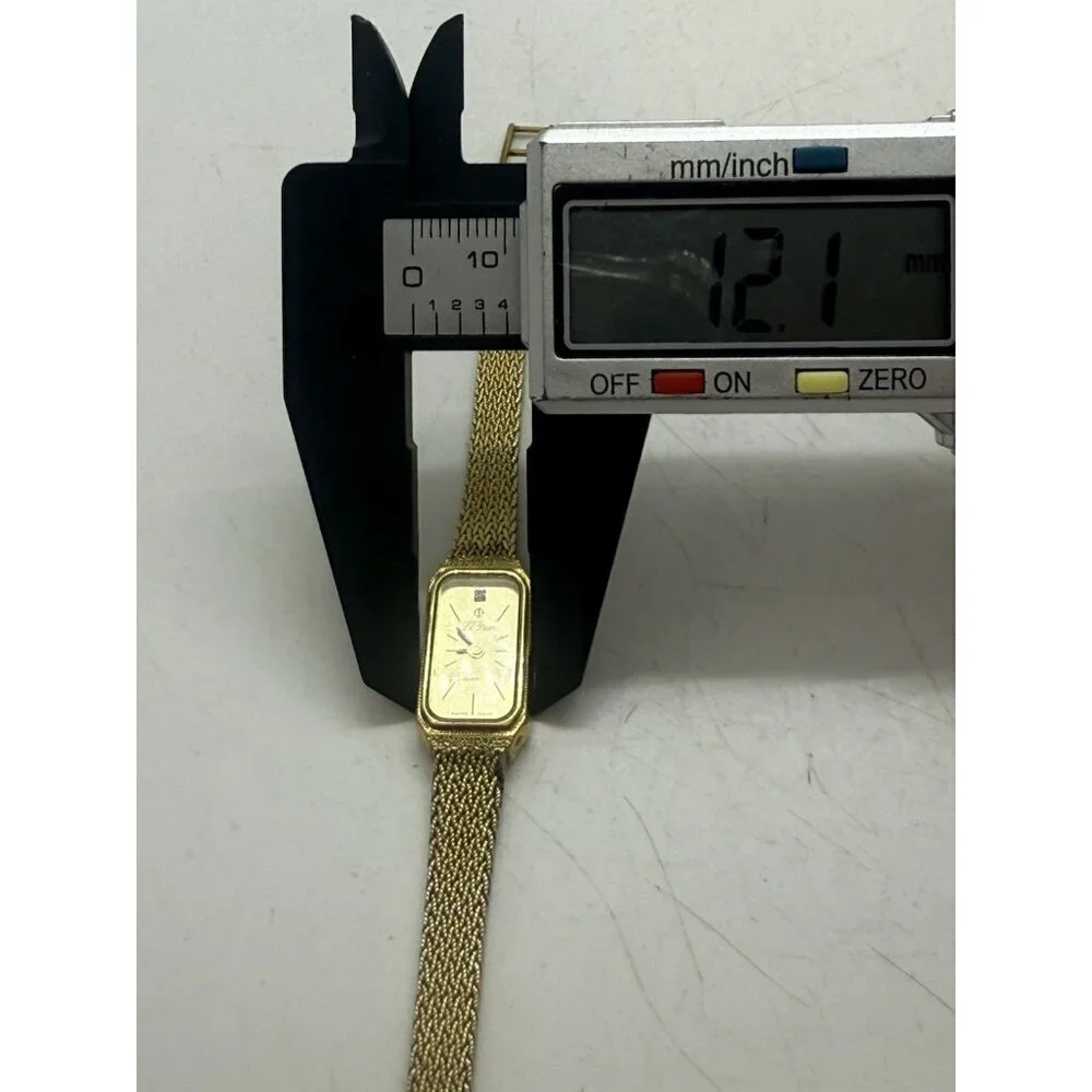 Vintage Le Gran Ladies Quartz Watch Swiss Made Gold Tone Bracelet 3181 Rectangle